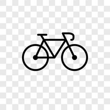 bicycle icons isolated on transparent background. Modern and editable bicycle icon. Simple icon vector illustration.
