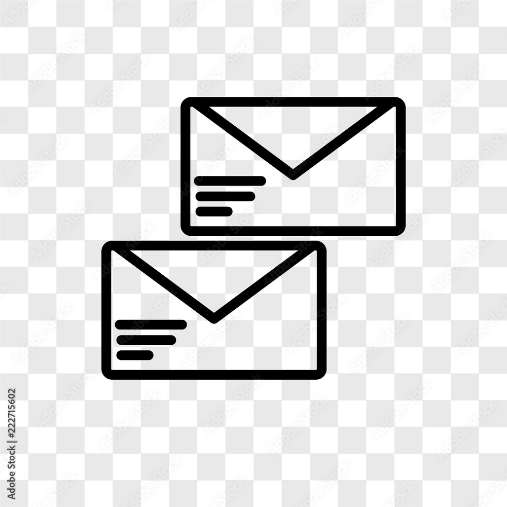 Poster email icons isolated on transparent background. modern and editable email icon. simple icon vector i