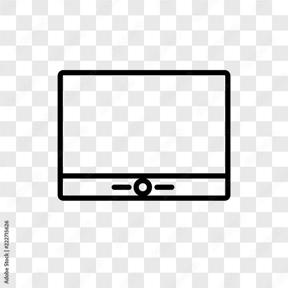 Poster monitor icons isolated on transparent background. modern and editable monitor icon. simple icon vect