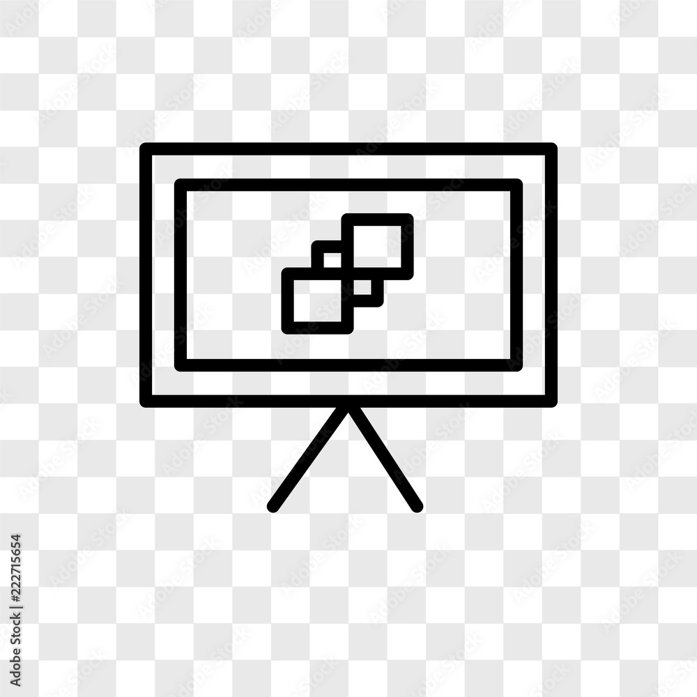 Poster canvas icons isolated on transparent background. modern and editable canvas icon. simple icon vector