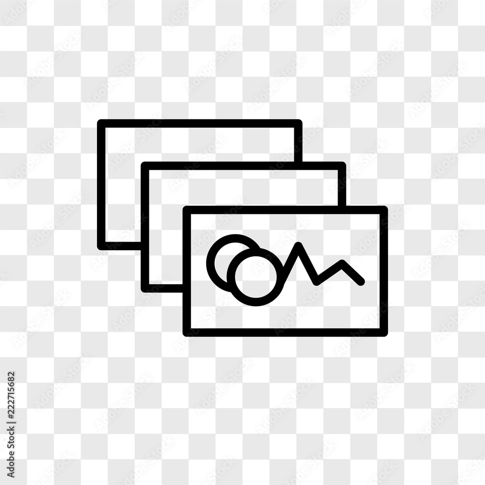 Poster image icons isolated on transparent background. modern and editable image icon. simple icon vector i