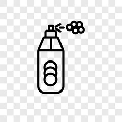 spray paint icons isolated on transparent background. Modern and editable spray paint icon. Simple icon vector illustration.