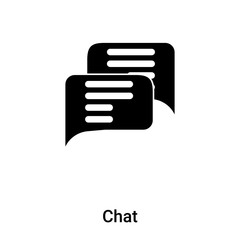 Chat icon vector isolated on white background, logo concept of Chat sign on transparent background, black filled symbol