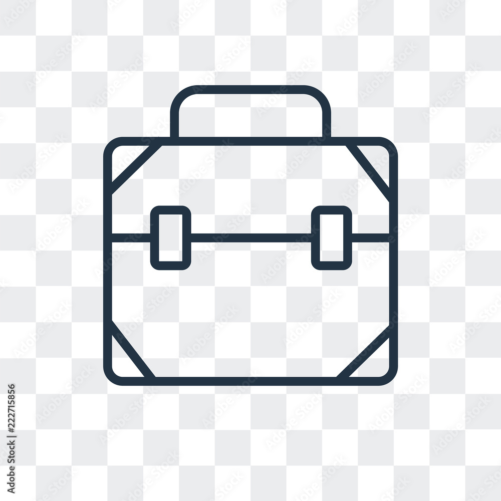 Poster briefcase icon isolated on transparent background. modern and editable briefcase icon. simple icons 
