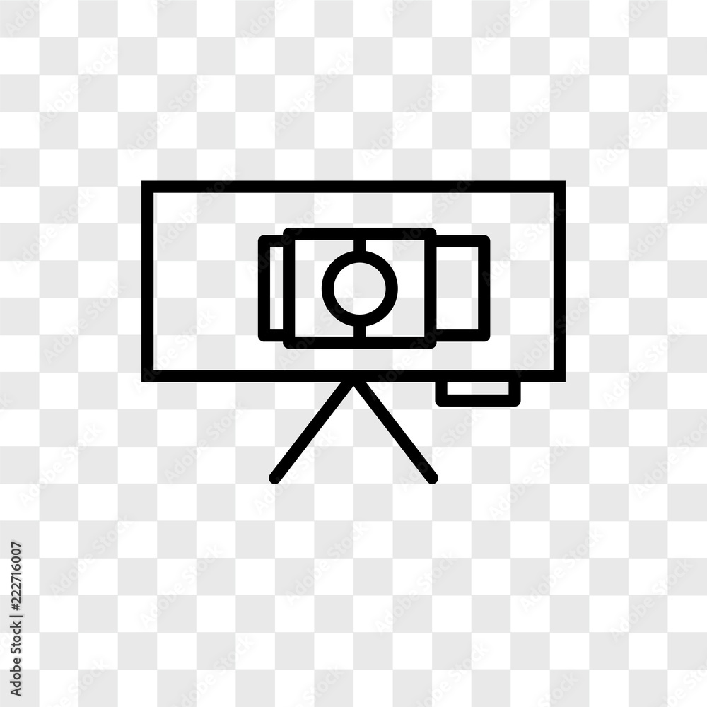 Poster canvas icons isolated on transparent background. modern and editable canvas icon. simple icon vector