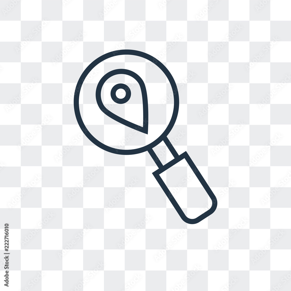 Aufkleber search icon isolated on transparent background. modern and editable search icon. simple icons vector