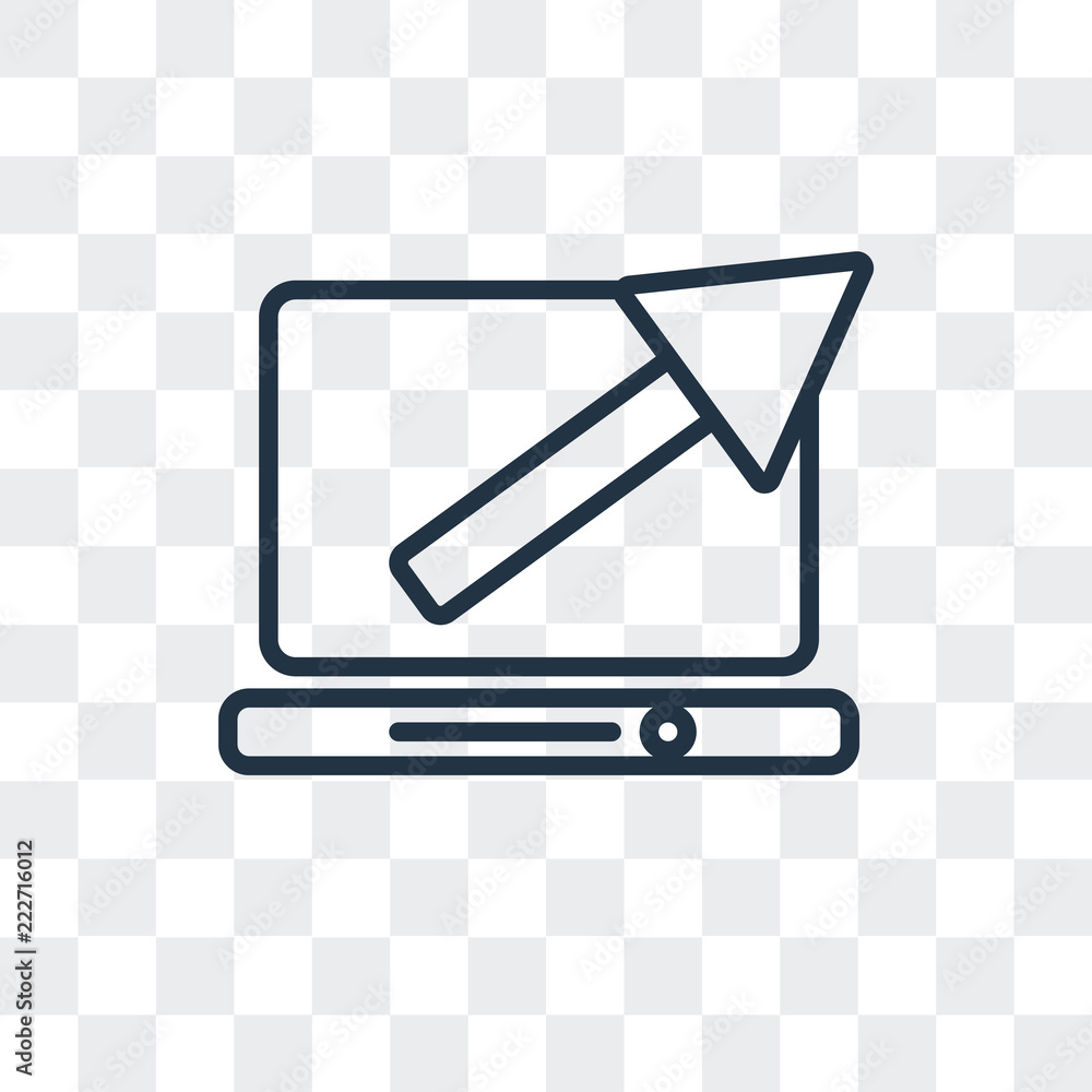 Poster stats icon isolated on transparent background. modern and editable stats icon. simple icons vector i