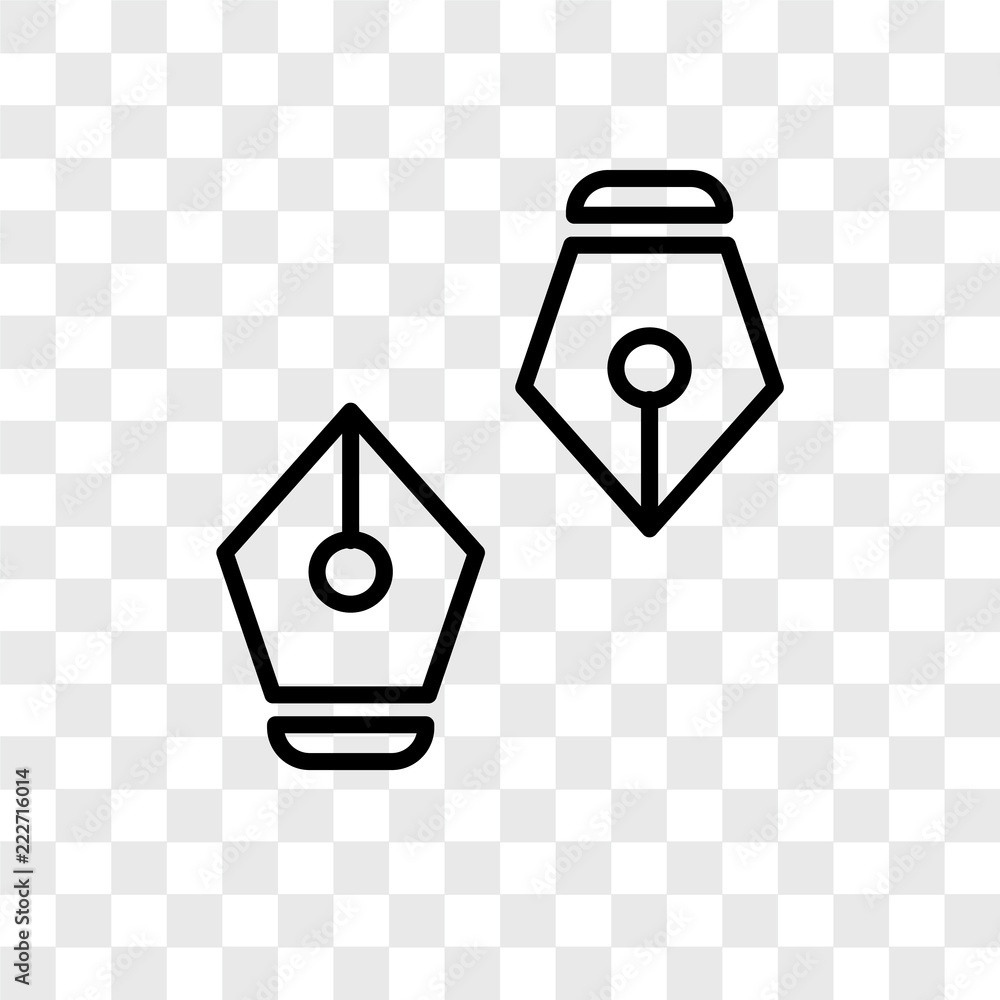 Poster pen icons isolated on transparent background. modern and editable pen icon. simple icon vector illus