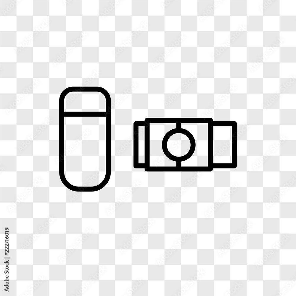 Poster eraser icons isolated on transparent background. modern and editable eraser icon. simple icon vector