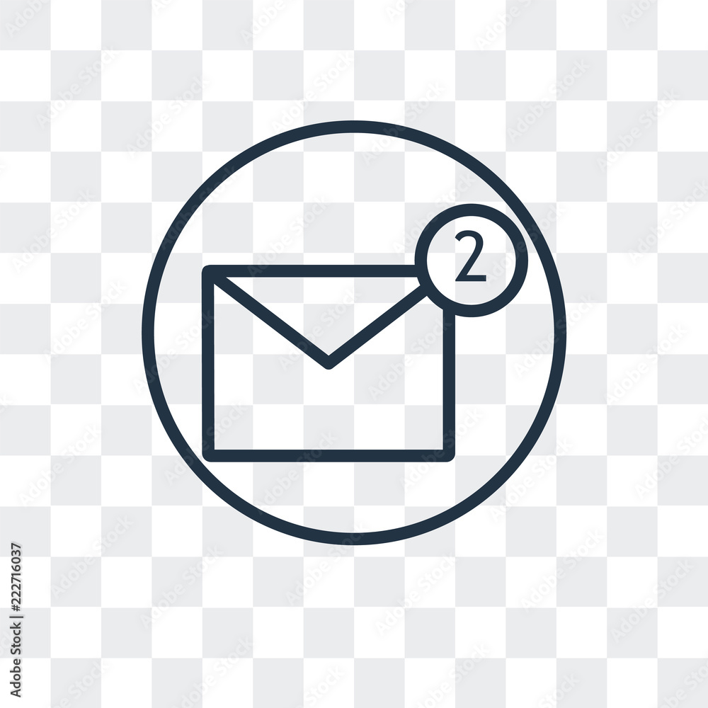 Aufkleber envelope icon isolated on transparent background. modern and editable envelope icon. simple icons ve