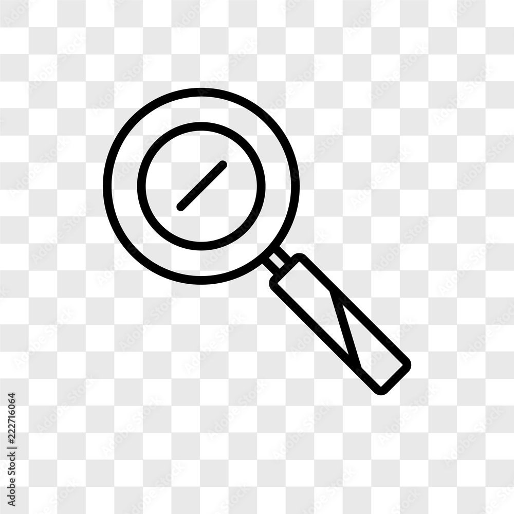 Poster zoom in icons isolated on transparent background. modern and editable zoom in icon. simple icon vect