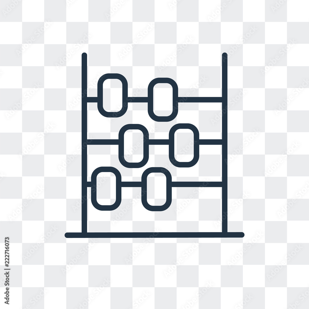 Poster abacus icon isolated on transparent background. modern and editable abacus icon. simple icons vector