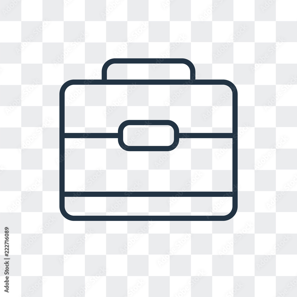 Poster briefcase icon isolated on transparent background. modern and editable briefcase icon. simple icons 