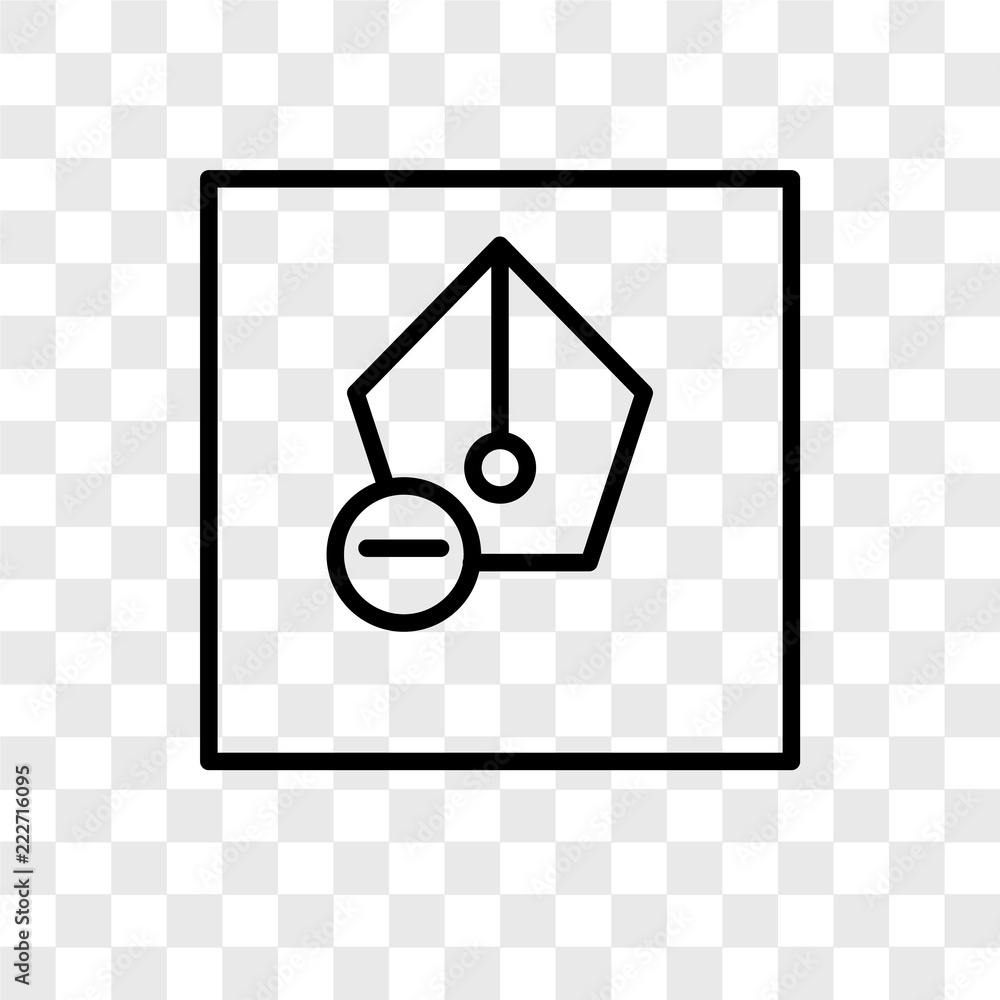 Poster pen icons isolated on transparent background. modern and editable pen icon. simple icon vector illus