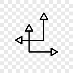 crop icons isolated on transparent background. Modern and editable crop icon. Simple icon vector illustration.