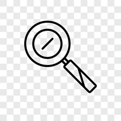 zoom in icons isolated on transparent background. Modern and editable zoom in icon. Simple icon vector illustration.