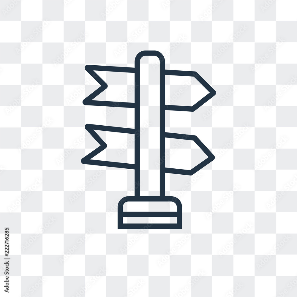 Poster decision making icon isolated on transparent background. modern and editable decision making icon. s