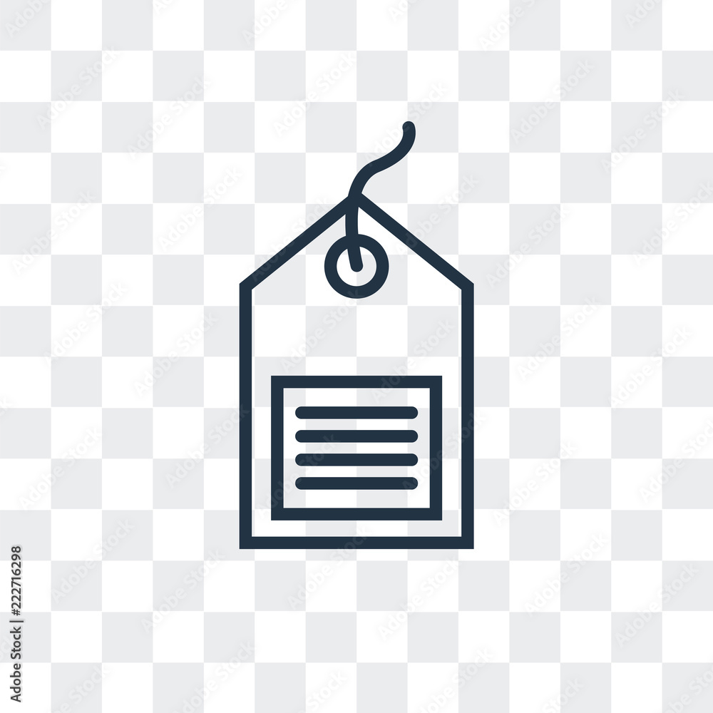 Poster tag icon isolated on transparent background. modern and editable tag icon. simple icons vector illus