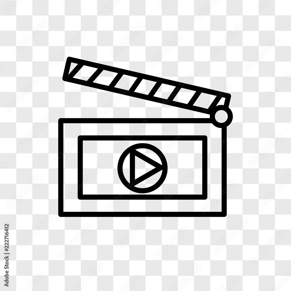 Poster clapboard icons isolated on transparent background. modern and editable clapboard icon. simple icon 