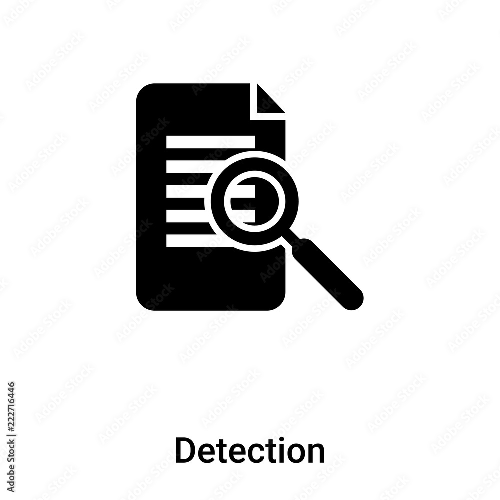 Poster detection icon vector isolated on white background, logo concept of detection sign on transparent ba