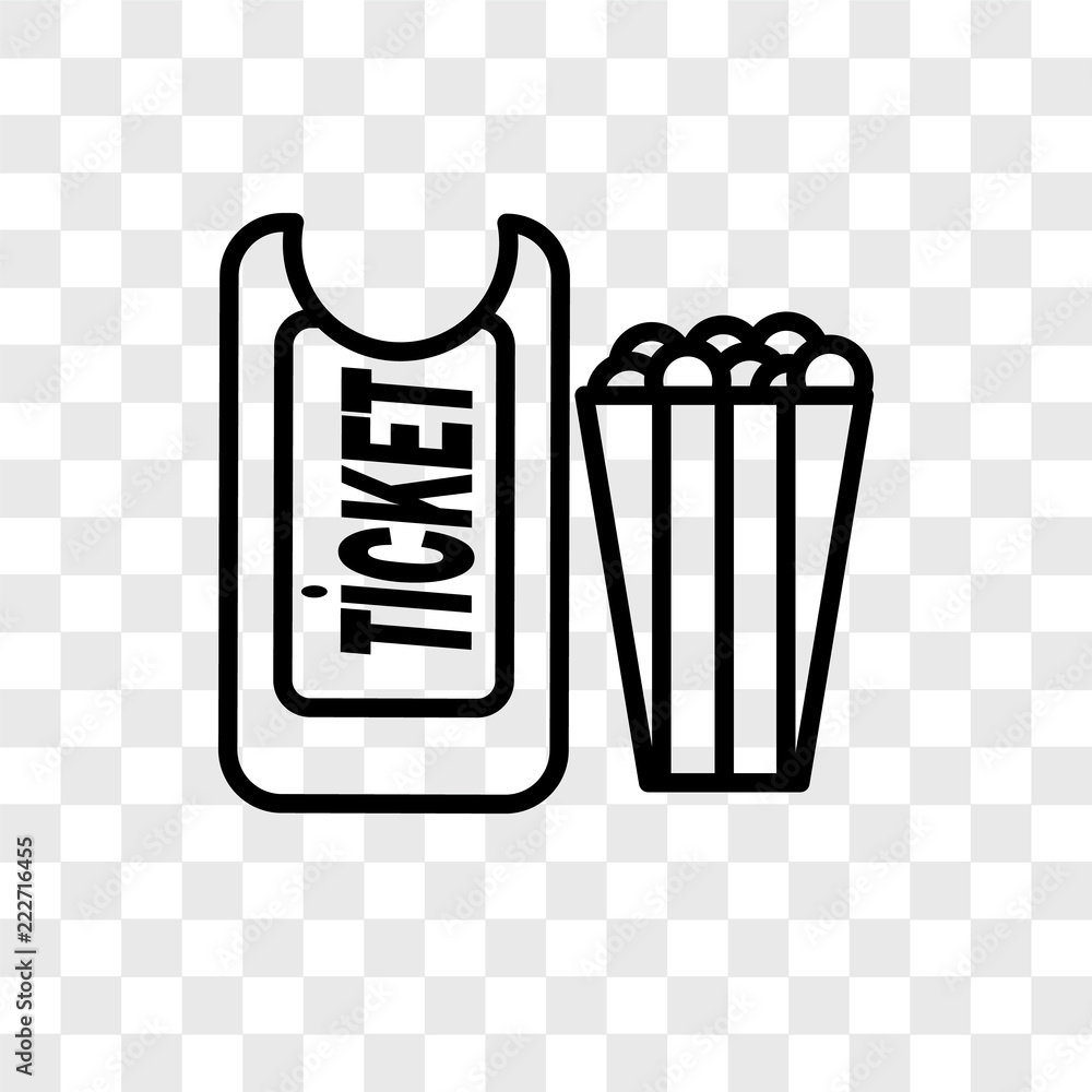 Poster ticket icons isolated on transparent background. modern and editable ticket icon. simple icon vector