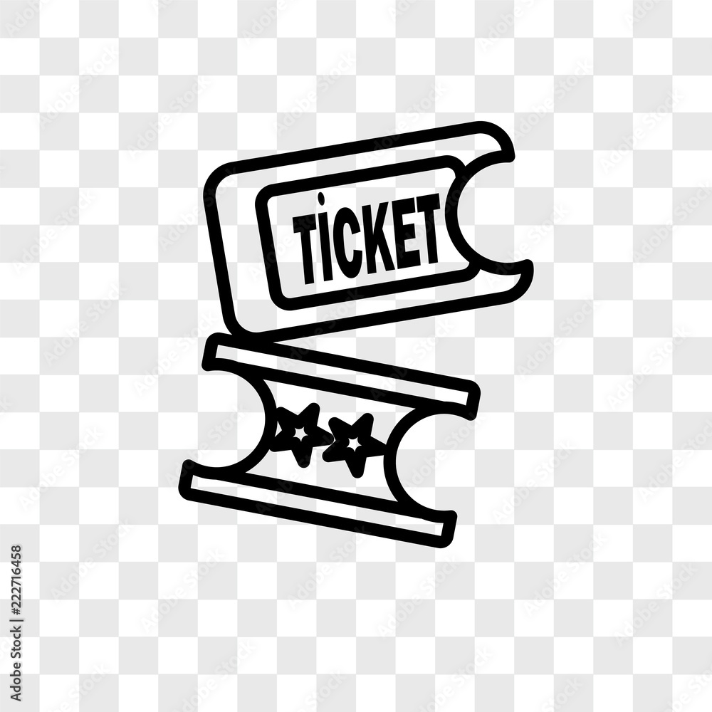 Poster ticket icons isolated on transparent background. modern and editable ticket icon. simple icon vector