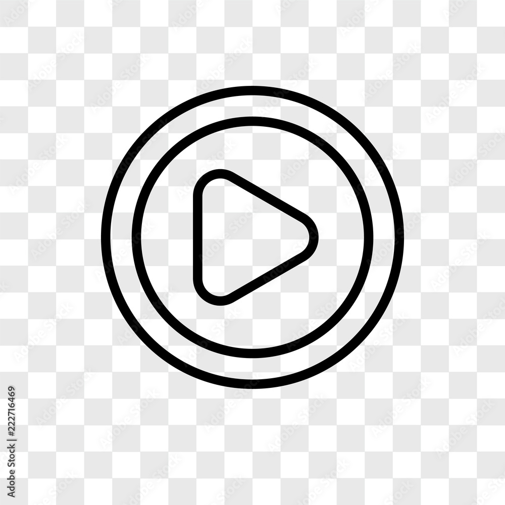 Poster video player icons isolated on transparent background. modern and editable video player icon. simple