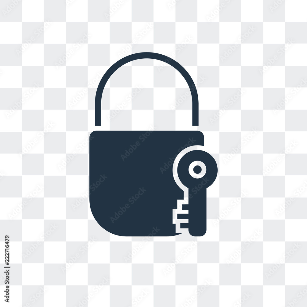 Poster locked icon isolated on transparent background. modern and editable locked icon. simple icons vector