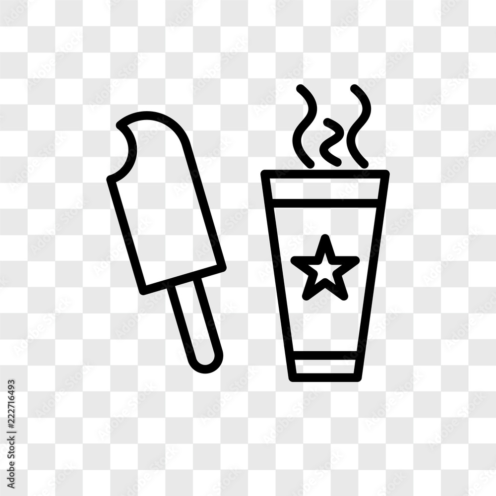 Poster popsicle icons isolated on transparent background. modern and editable popsicle icon. simple icon ve