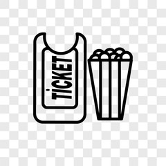 ticket icons isolated on transparent background. Modern and editable ticket icon. Simple icon vector illustration.