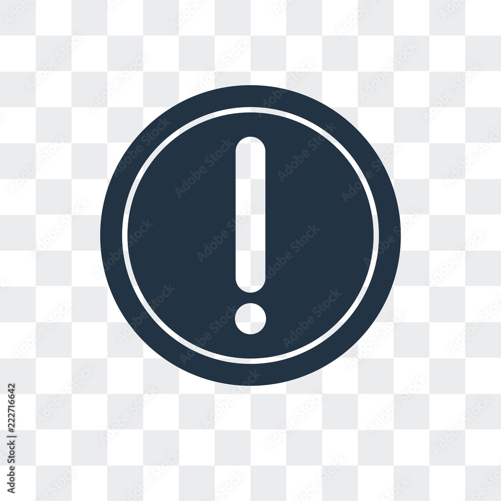 Poster warning icon isolated on transparent background. modern and editable warning icon. simple icons vect