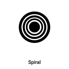 Spiral icon vector isolated on white background, logo concept of Spiral sign on transparent background, black filled symbol