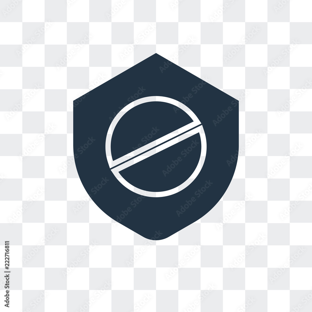 Poster shield icon isolated on transparent background. modern and editable shield icon. simple icons vector