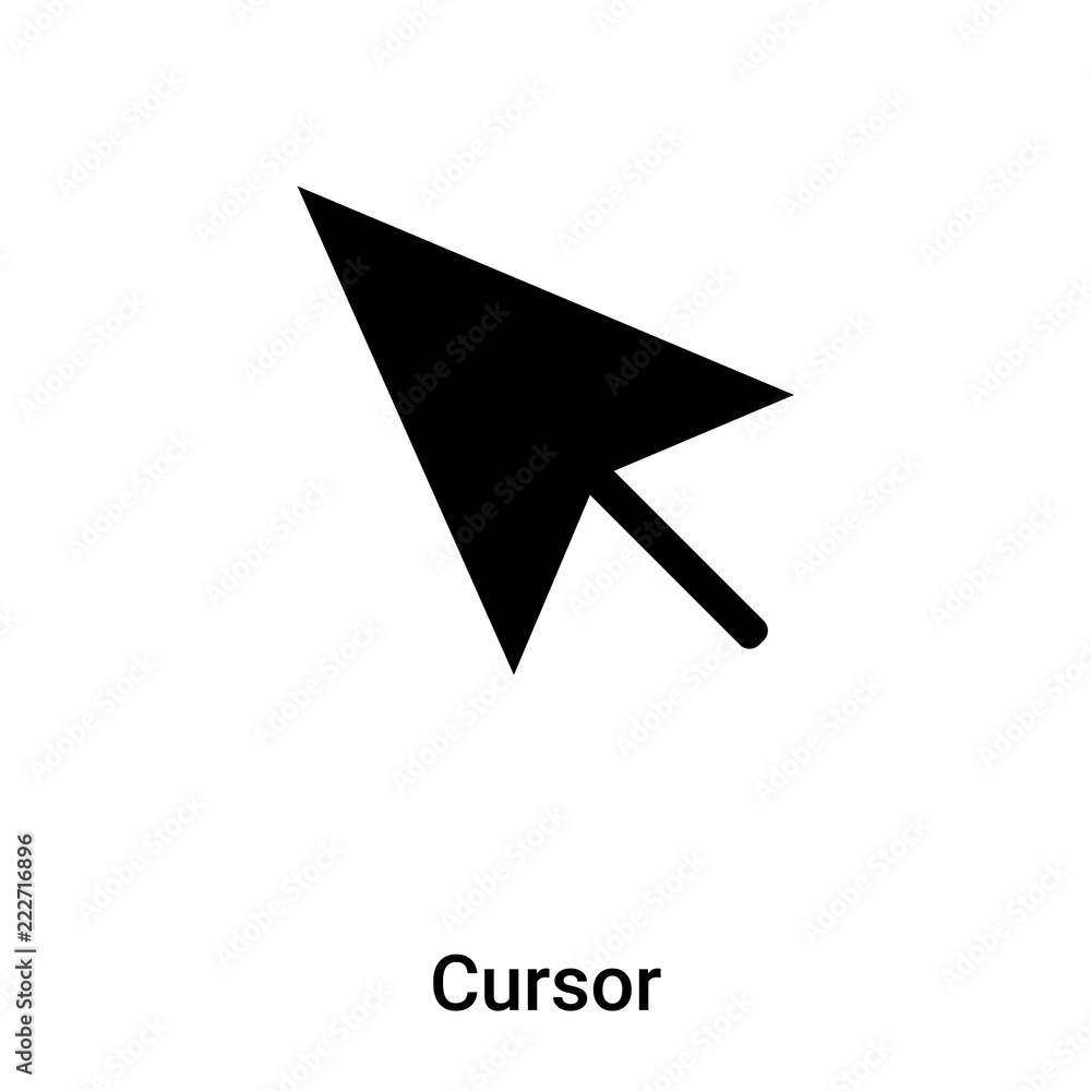 Poster cursor icon vector isolated on white background, logo concept of cursor sign on transparent backgrou