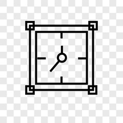 clock icons isolated on transparent background. Modern and editable clock icon. Simple icon vector illustration.