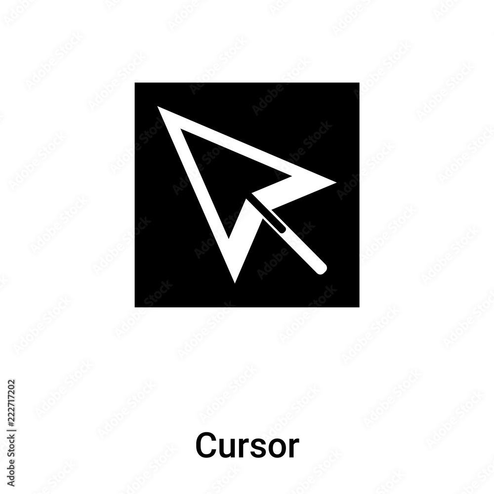 Poster cursor icon vector isolated on white background, logo concept of cursor sign on transparent backgrou