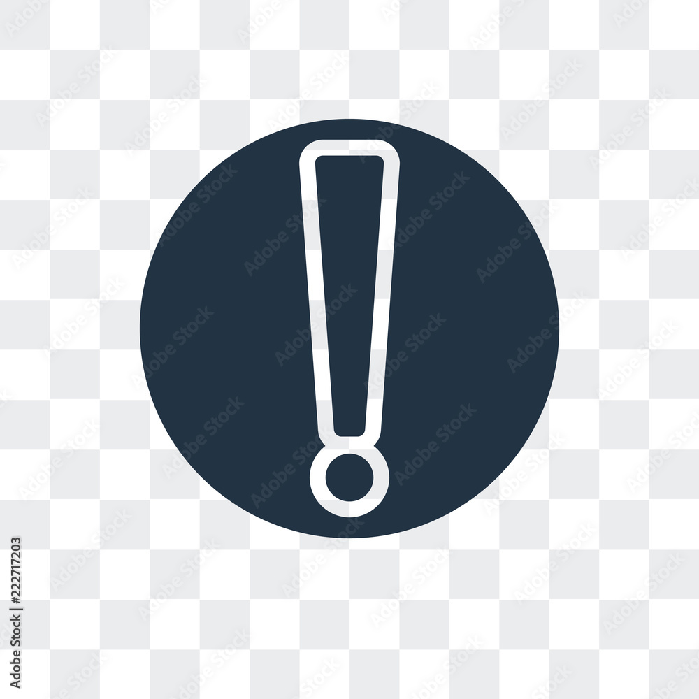 Poster warning icon isolated on transparent background. modern and editable warning icon. simple icons vect