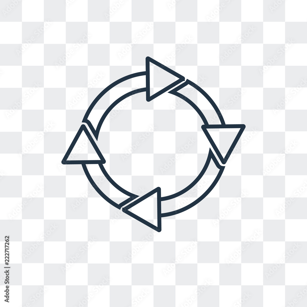 Poster circular arrow icon isolated on transparent background. modern and editable circular arrow icon. sim
