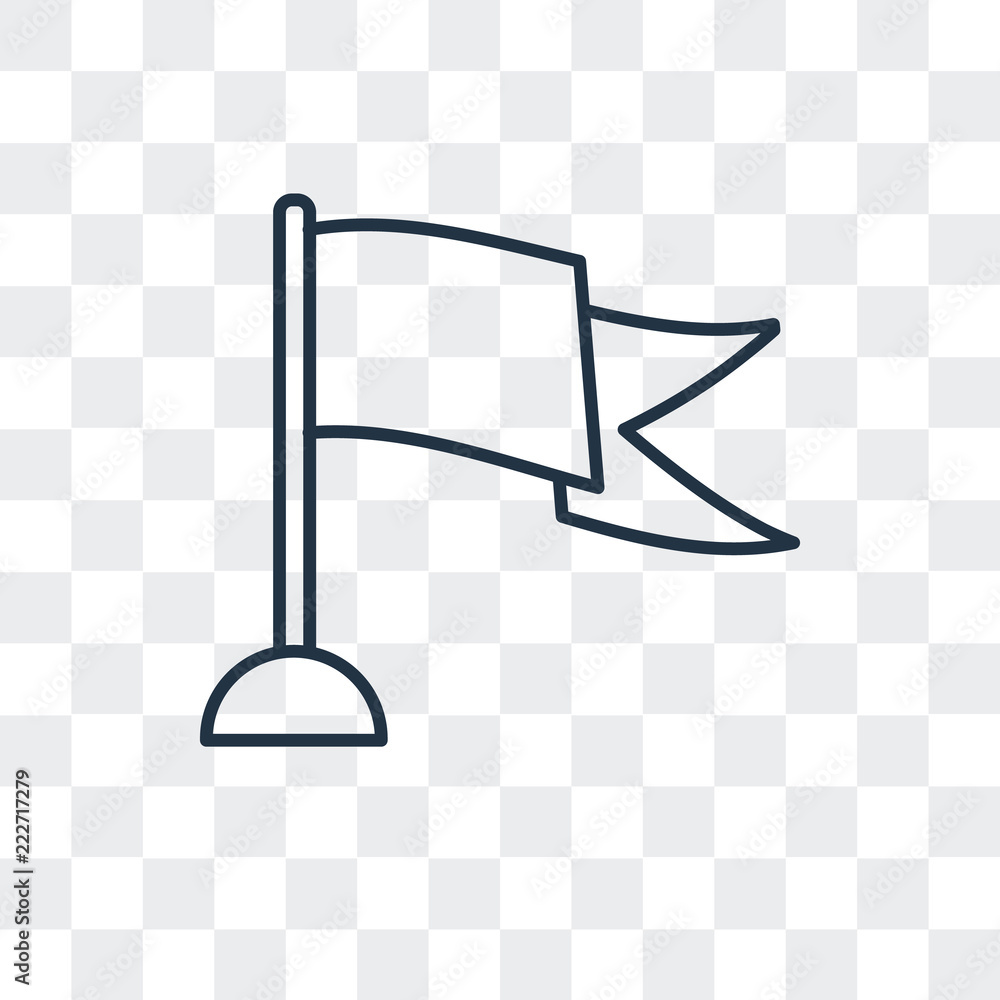 Poster flag icon isolated on transparent background. modern and editable flag icon. simple icons vector ill