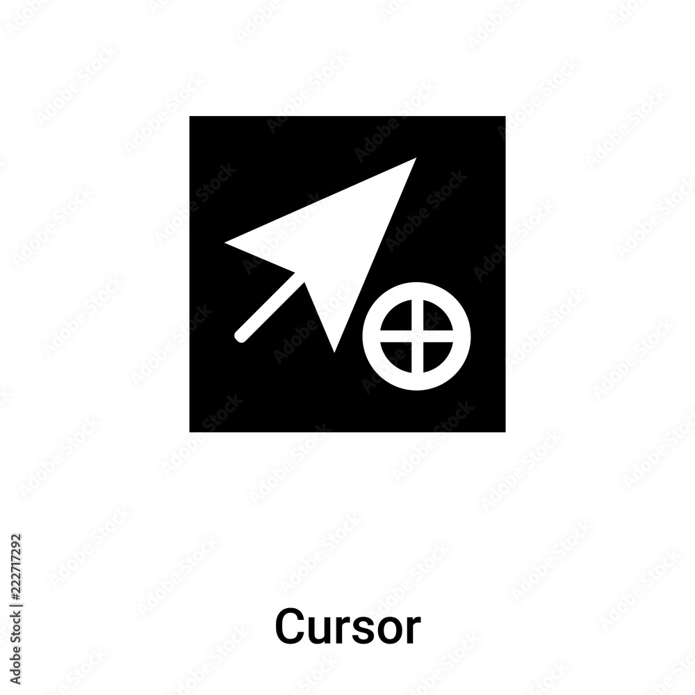 Poster cursor icon vector isolated on white background, logo concept of cursor sign on transparent backgrou