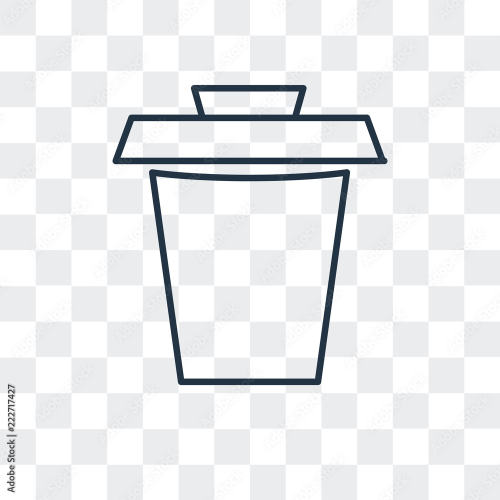 Poster trash icon isolated on transparent background. modern and editable trash icon. simple icons vector i