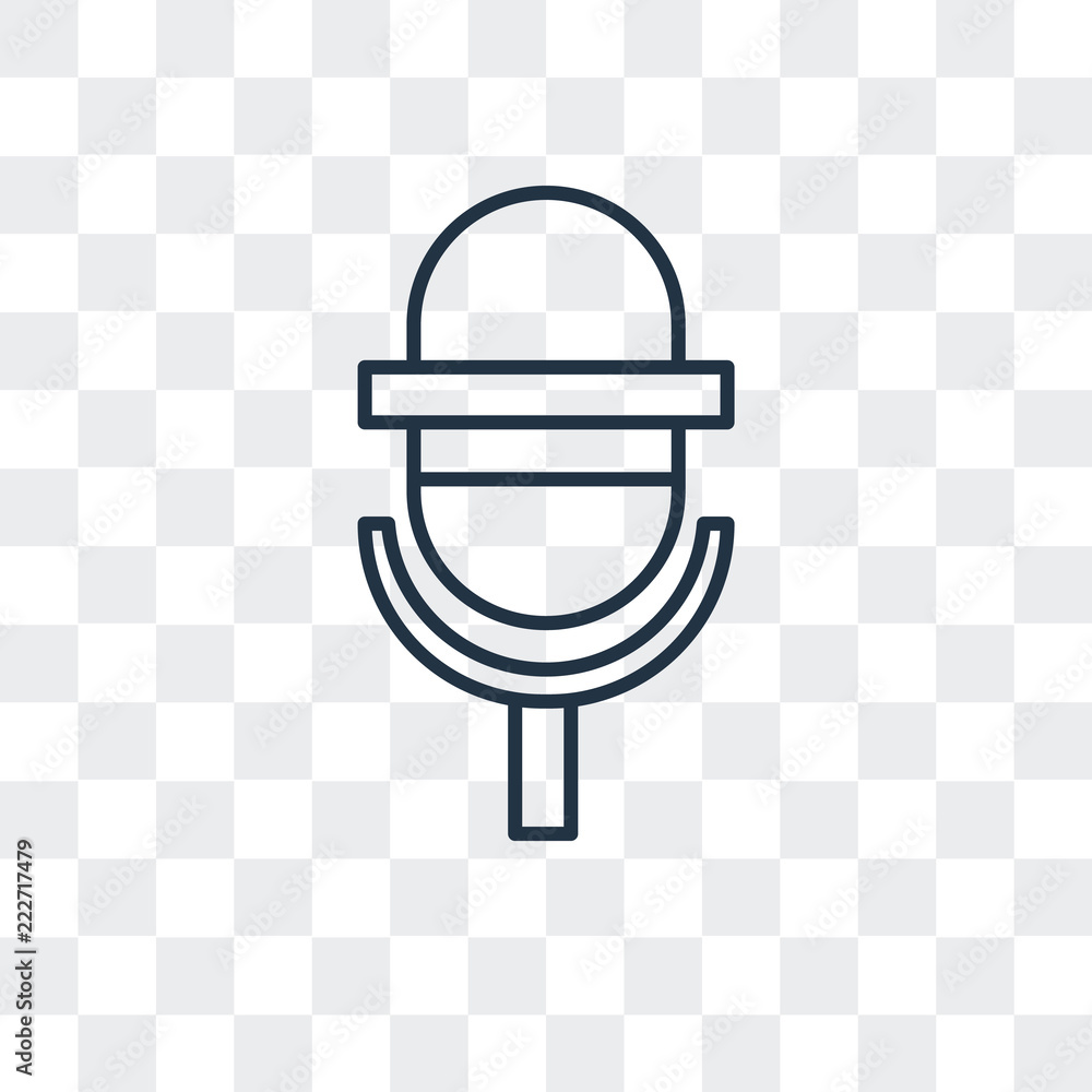 Poster microphone icon isolated on transparent background. modern and editable microphone icon. simple icon