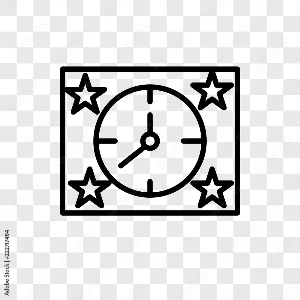 Poster wall clock icons isolated on transparent background. modern and editable wall clock icon. simple ico