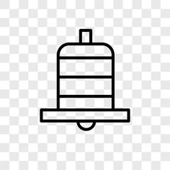 bell icons isolated on transparent background. Modern and editable bell icon. Simple icon vector illustration.