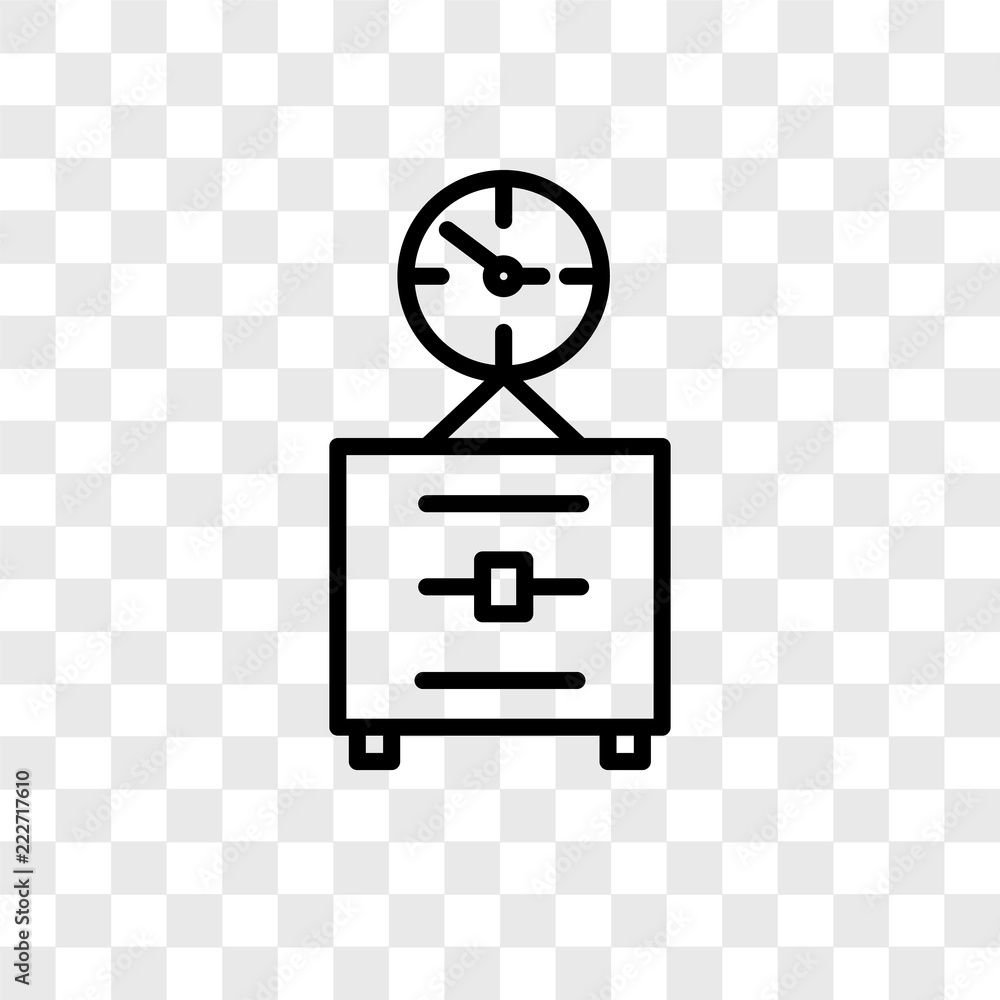 Poster wall clock icons isolated on transparent background. modern and editable wall clock icon. simple ico