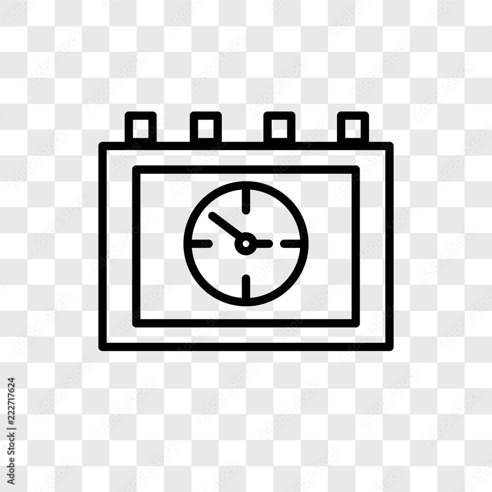 Poster calendar icons isolated on transparent background. modern and editable calendar icon. simple icon ve