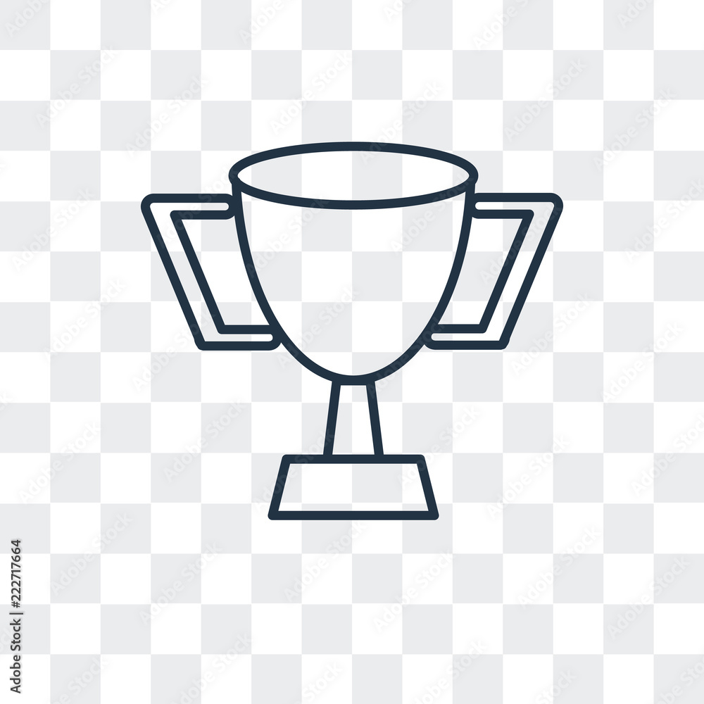 Poster trophy icon isolated on transparent background. modern and editable trophy icon. simple icons vector