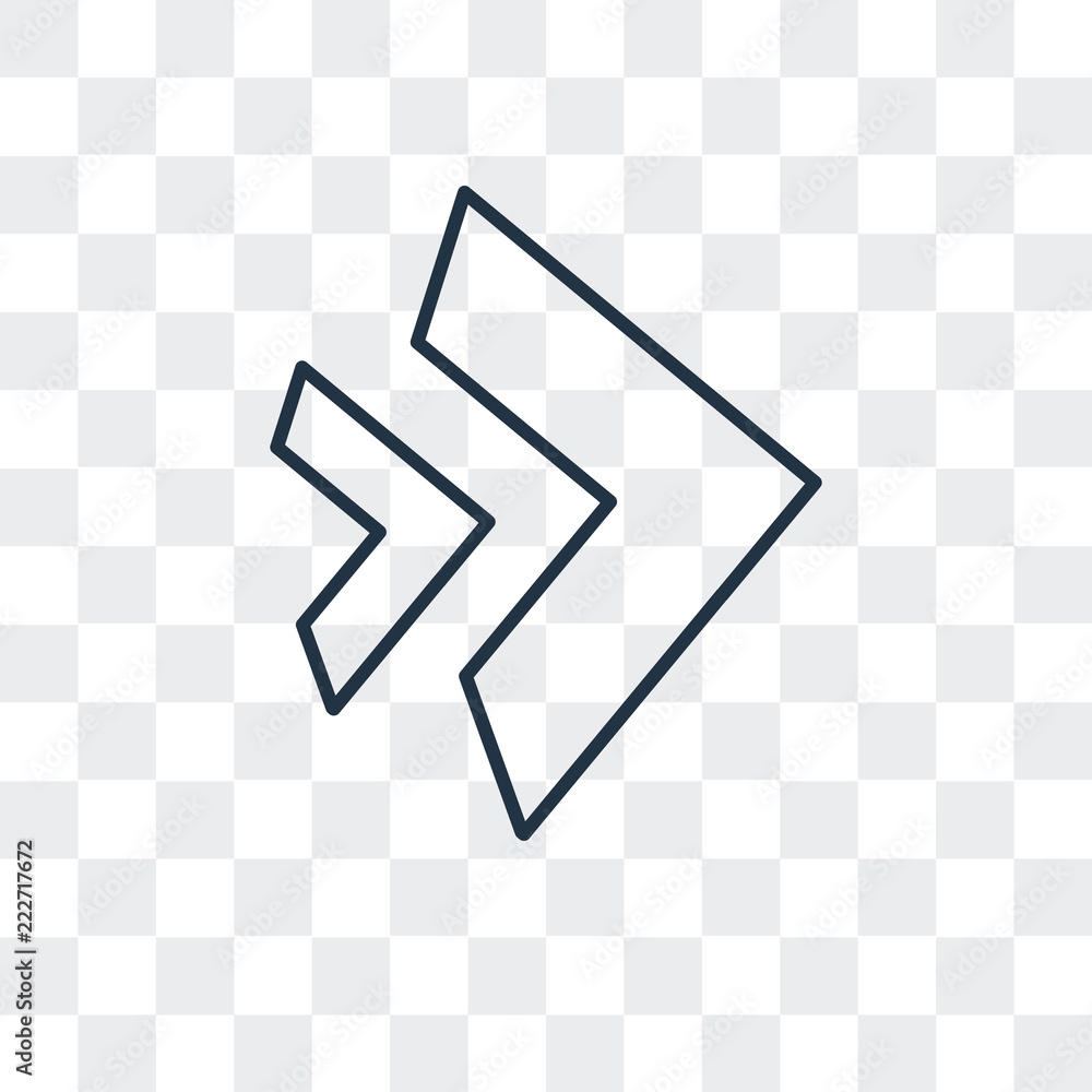 Poster right arrow icon isolated on transparent background. modern and editable right arrow icon. simple ic