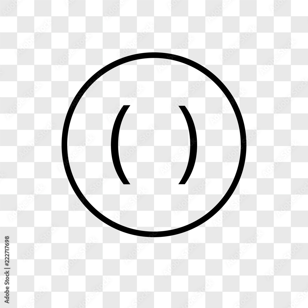 Poster parenthesis icons isolated on transparent background. modern and editable parenthesis icon. simple i