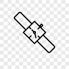 watch icons isolated on transparent background. Modern and editable watch icon. Simple icon vector illustration.